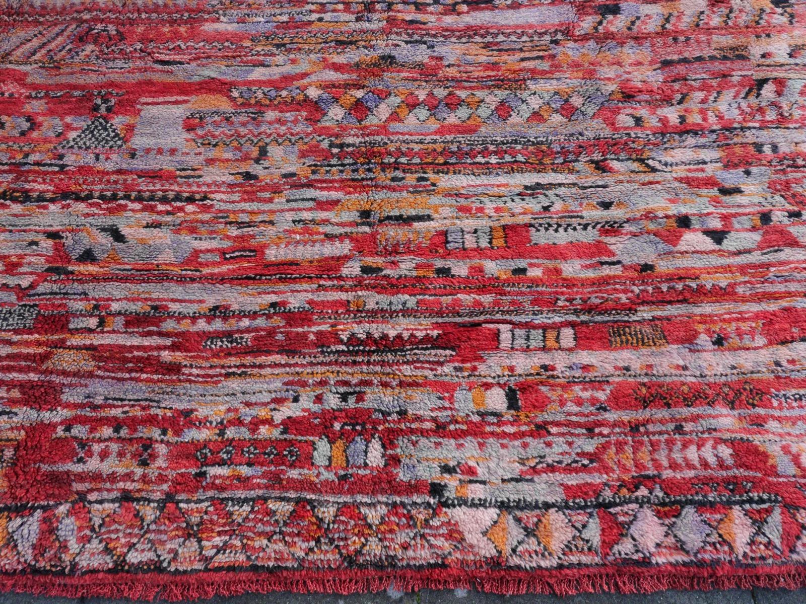 Tribal Rare Oversized Vintage North African Moroccan Berber Rug