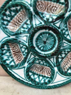 Mid-Century Rare Ceramic Oyster Plate Robert Picault Vallauris