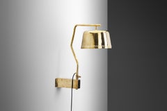 Rare Paavo Tynell Brass Perforated Wall Lamp for Taito Oy, Finland 1950s