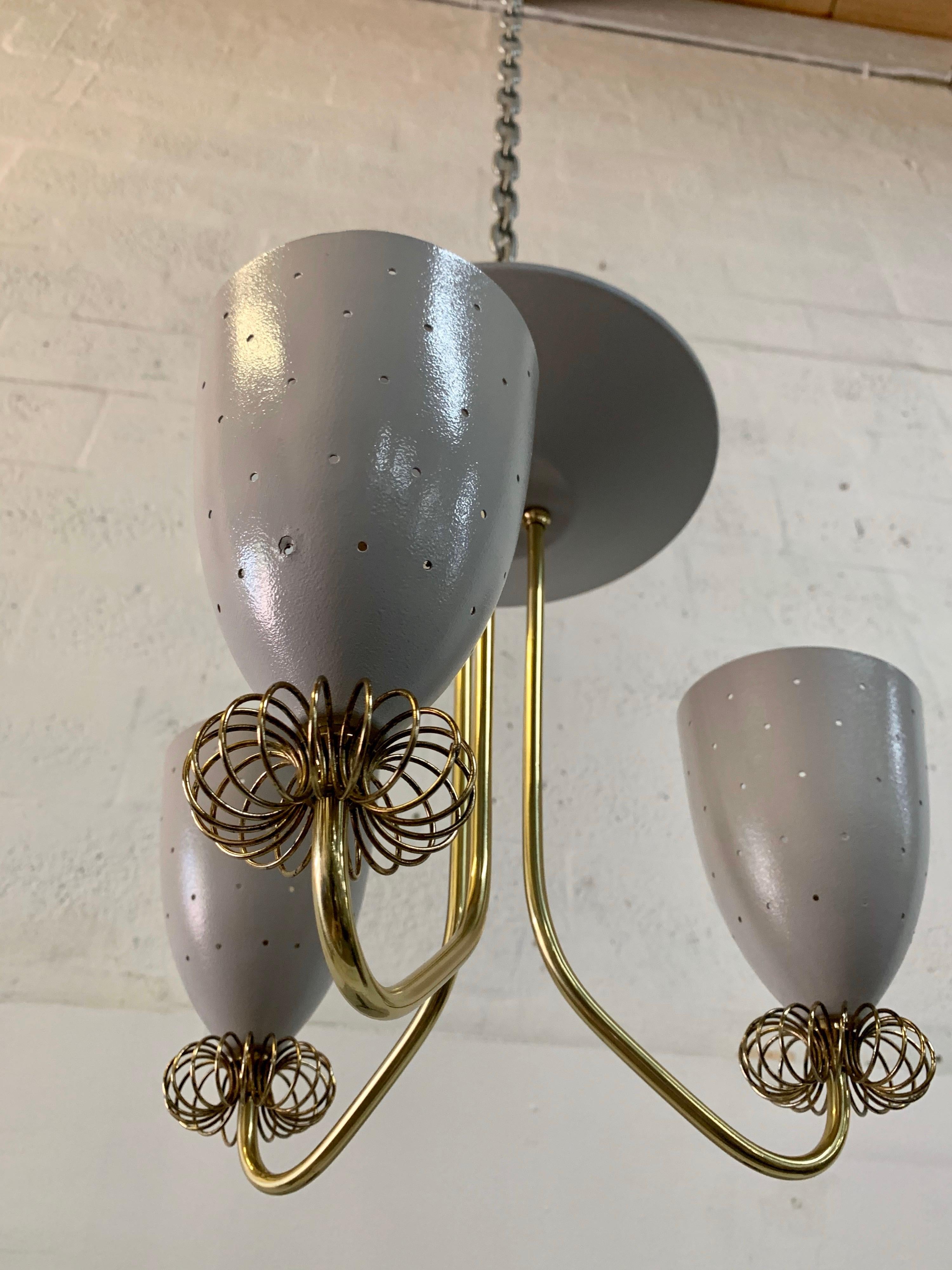 Brass Rare Paavo Tynell for Lightolier Ceiling Light