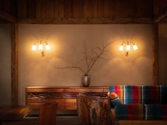 Rare Paavo Tynell for Taito Oy Pair of '9405' Wall Lights in Brass and Glass