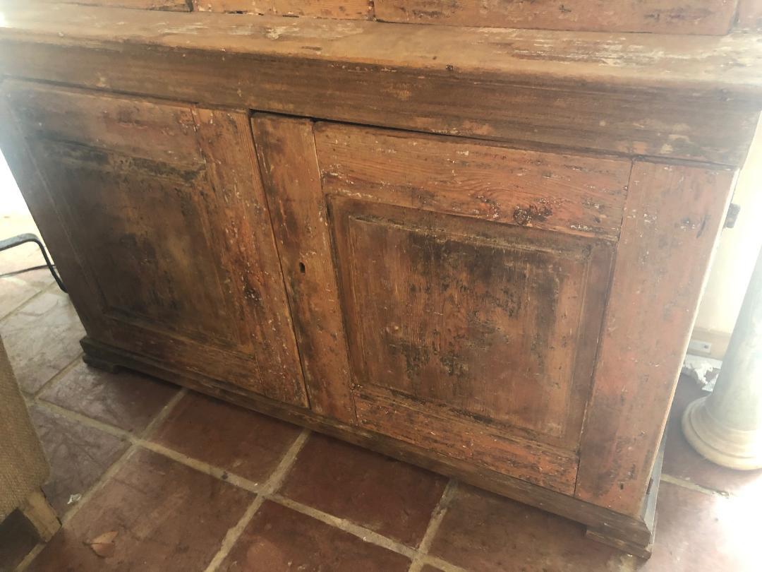 Rare Painted and Scraped Faux Grain Gustavian Clock Cabinet For Sale 6