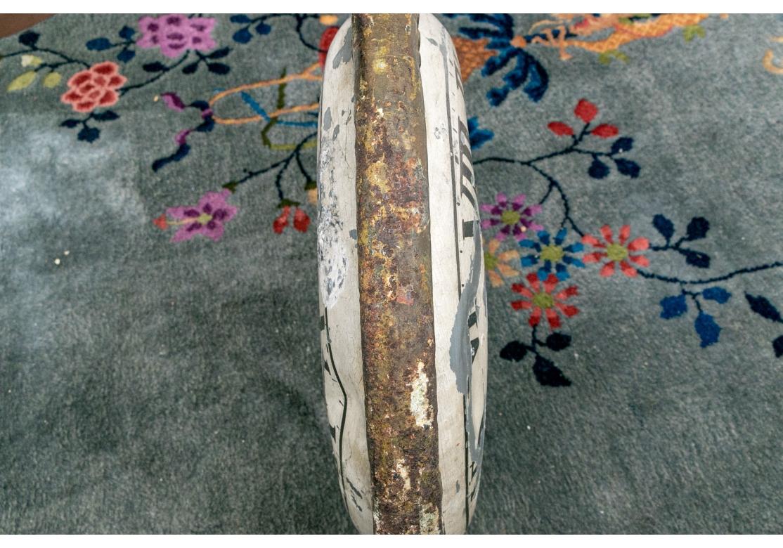 Raro letrero pintado antiguo de relojero de plomo en venta 3