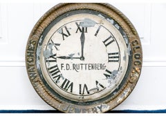 Rare Painted Antique Lead Watchmaker’s Shop Sign