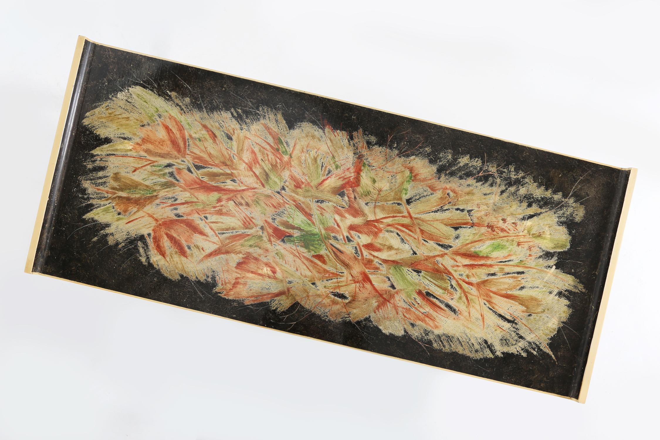 Belgian Rare painted coffee table by De Coene Frères, Belgium 1950s For Sale