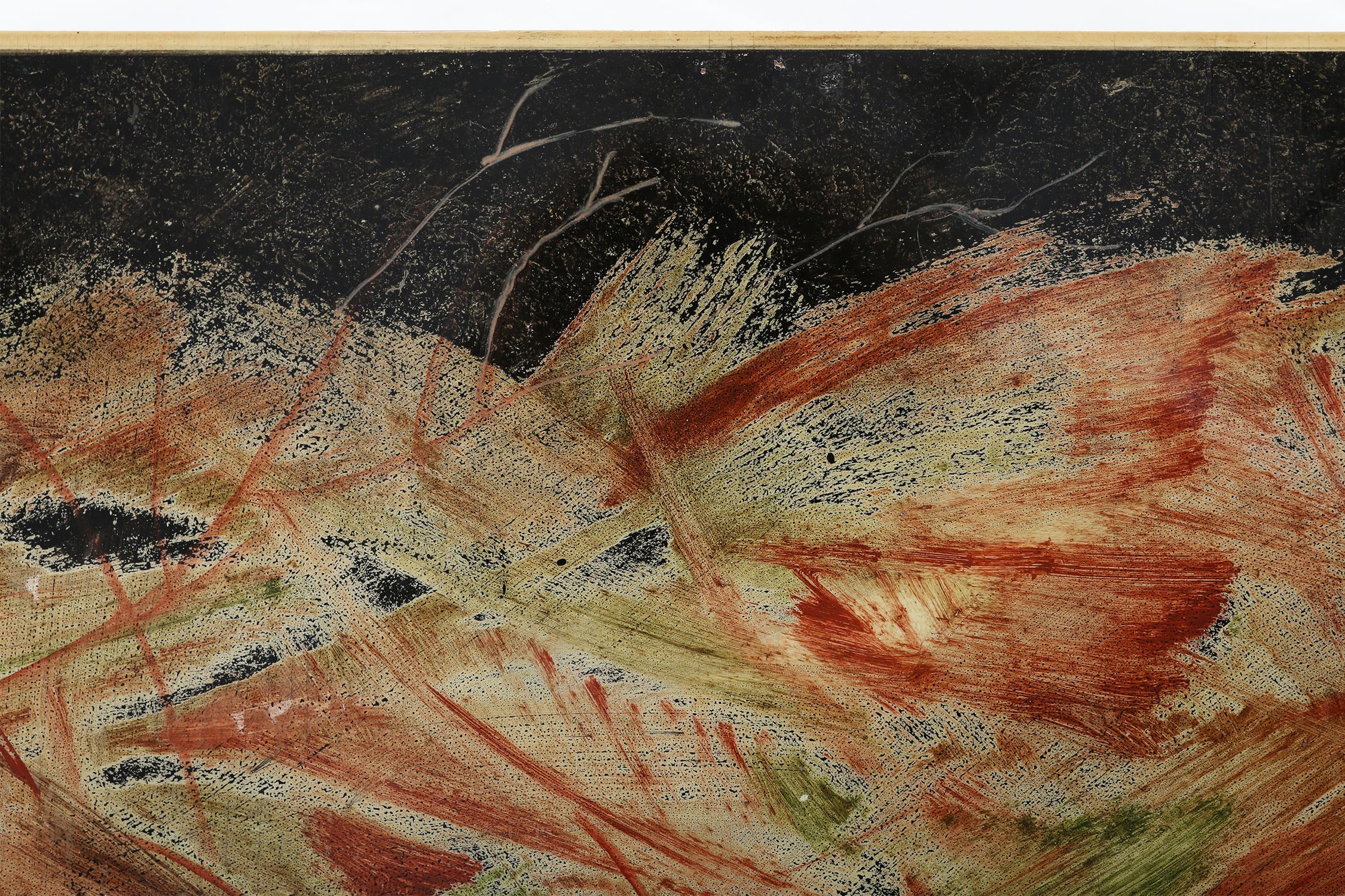 Rare painted coffee table by De Coene Frères, Belgium 1950s For Sale 1