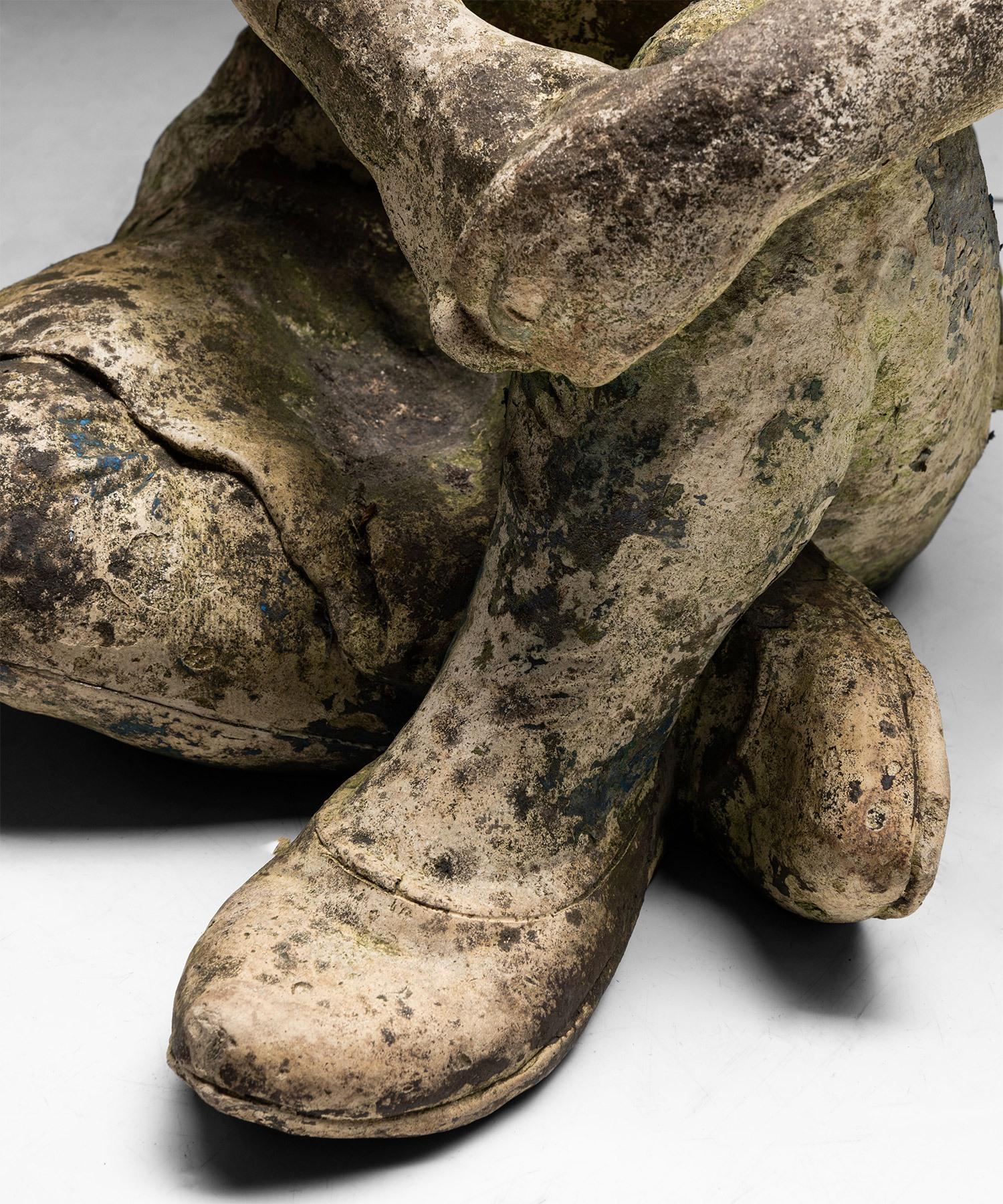 Rare painted Terracotta Gnome by Johann Maresch

Austria Circa 1900

Smiling gnome in casual seated position, smoking a pipe with impressed makers mark ‘JM’ complete with inventory number 6869.

Measures: 12