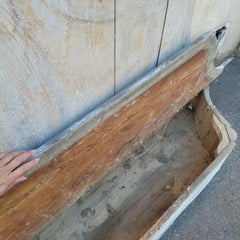 Rare Painted Wooden Castle Entrance Bench/chest, Italy, 19th Century