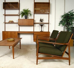 Pair of 1960s Ib Kofod Larsen G Plan "Danish Range" Afrormosia Lounge Chairs