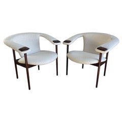 Rare Pair Adrian Pearsall Lounge Armchairs