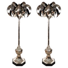 Rare paire de sculptures de palmiers Anthony Redmile