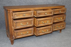 Rare Pair Auffray Style French Custom-Made Walnut Louis XVI Style Dressers