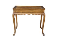 Rare Pair Baker Furniture Queen Anne Walnut Burl Vitrine Display Accent Tables