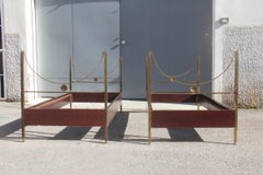 Rare Pair Beds Carlo de Carli for Sormani Model D90 1963 Original Old Pieces