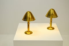 Rare Pair of Brass ASEA Table Lamps with Adjustable Lamp Shade