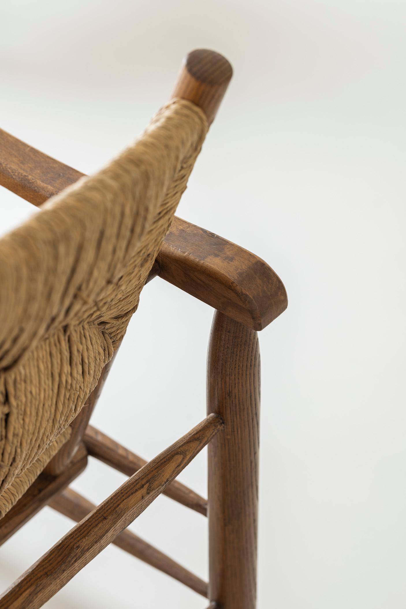 Rare pair Chamrousse armchairs by Charlotte Perriand / Steph Simon, France 1940s For Sale 9