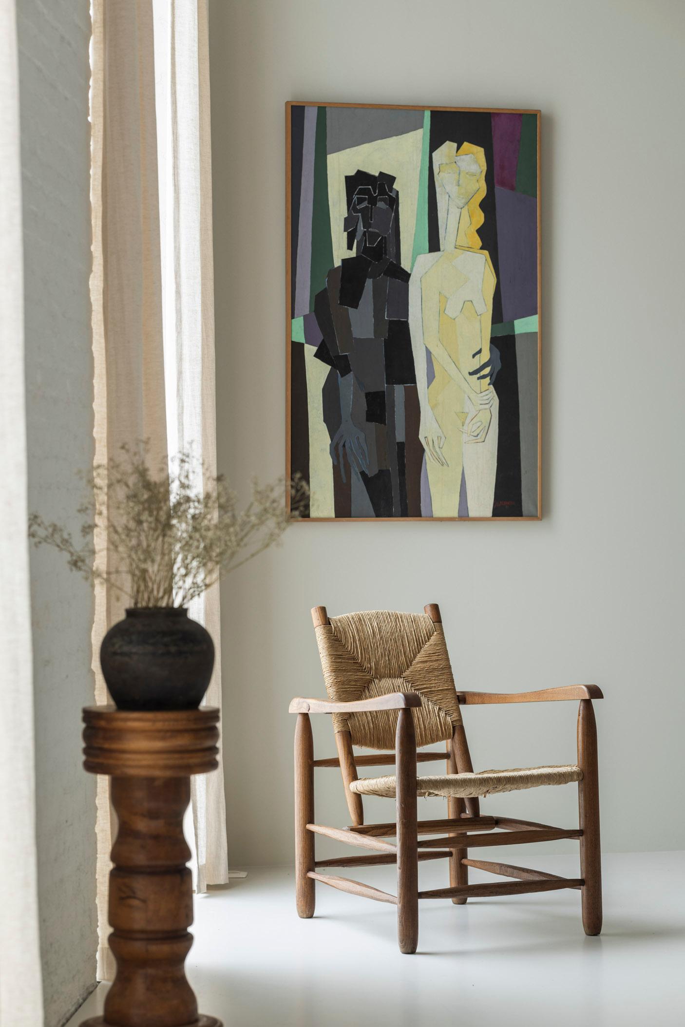 Rare pair Chamrousse armchairs by Charlotte Perriand / Steph Simon, France 1940s In Good Condition For Sale In Antwerp, BE