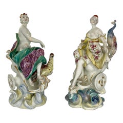 Rare Pair of Derby Porcelain Jupiter & Juno, c. 1760