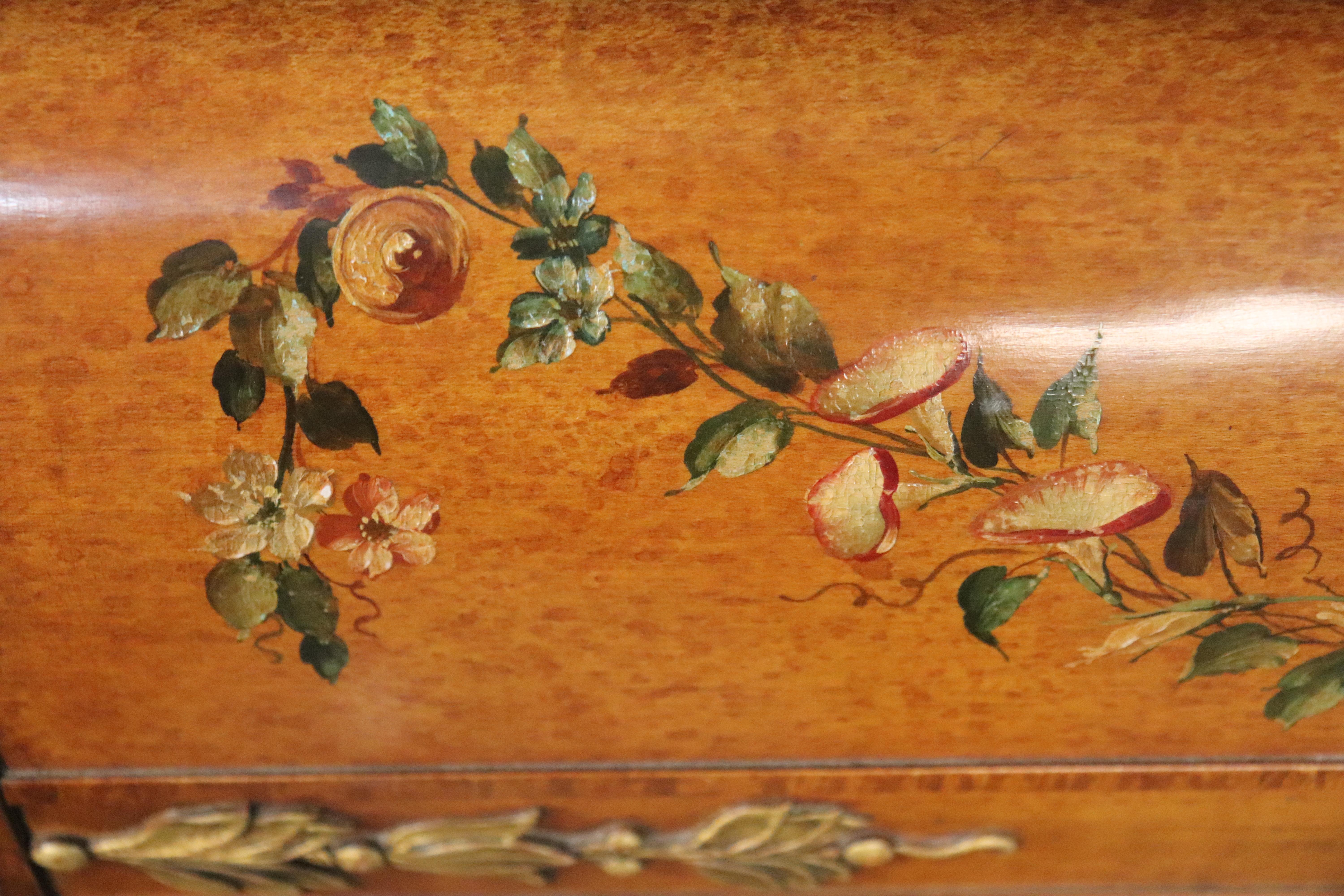 Rare Pair English Satinwood Paint Decorated Adams Style Twin Single Size Beds For Sale 13