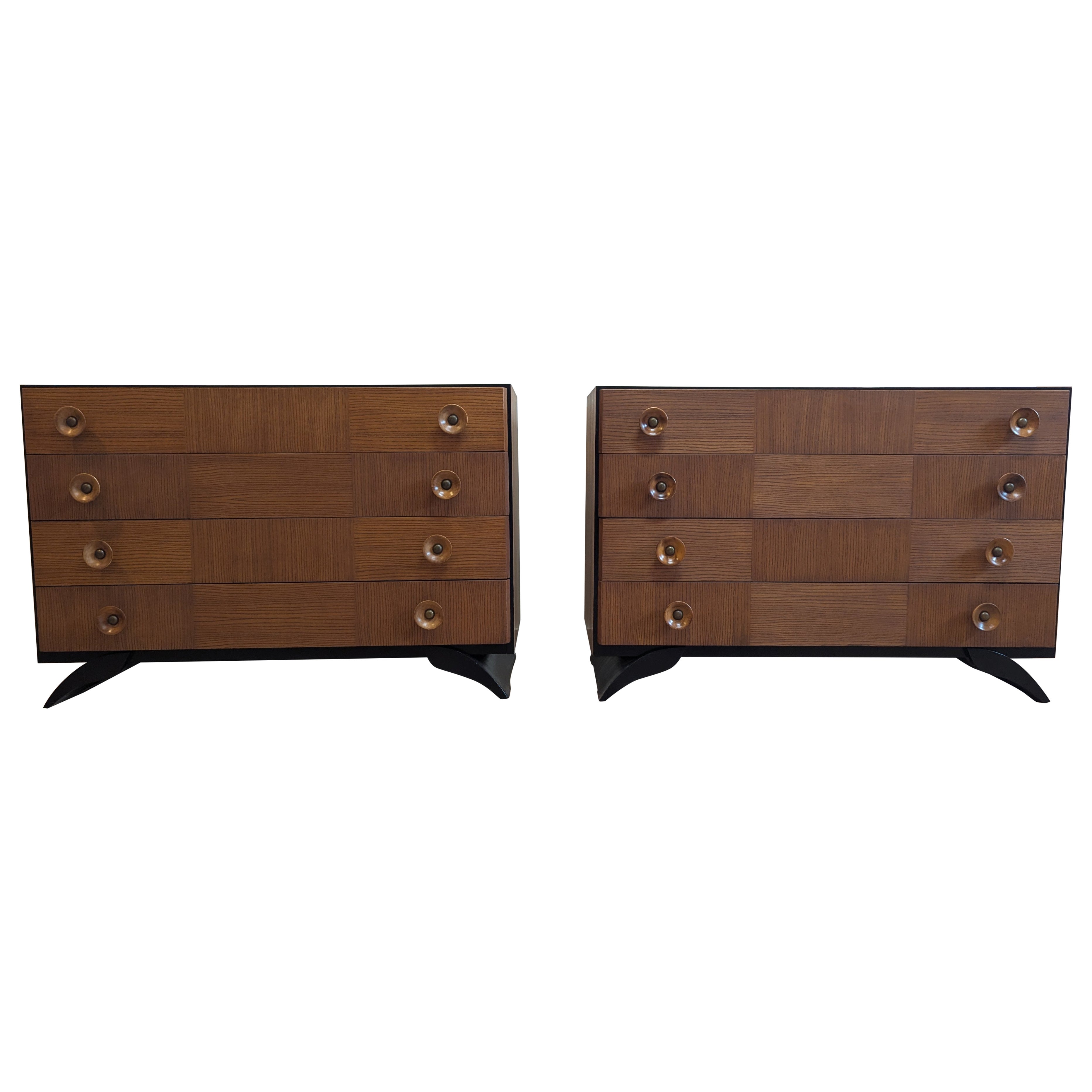 Rare paire de commodes Gilbert Rohde pour Herman Miller en vente