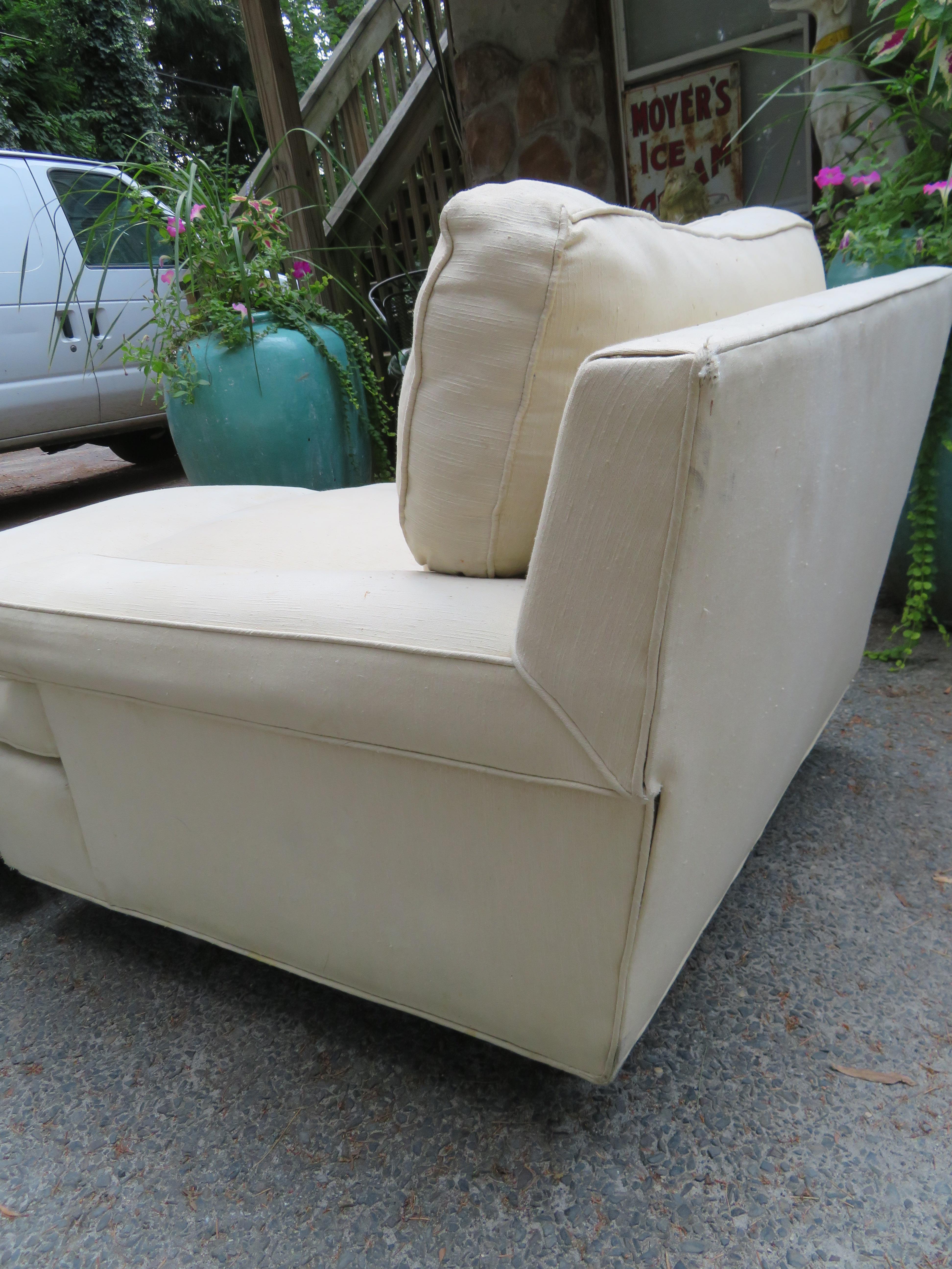 Rare Pair of Harvey Probber Lounge Chairs and Ottoman Mid-Century Modern For Sale 4