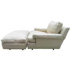 Seltenes Paar Harvey Probber-Loungesessel und Ottomane, Mid-Century Modern