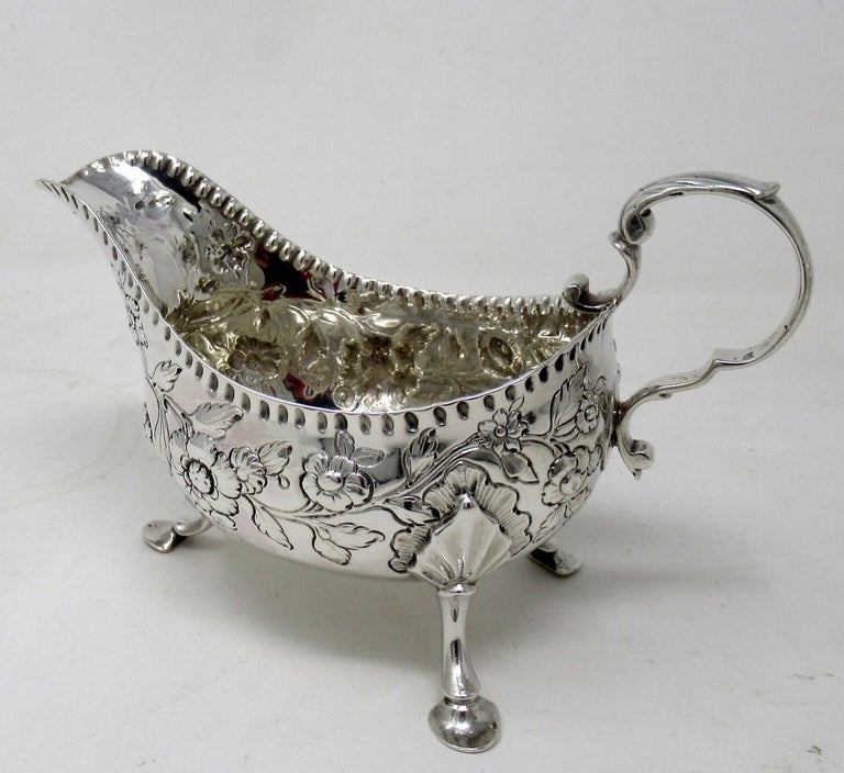 Rare Pair Irish Dublin Silver Sauce Gravy Boats Circa 1760