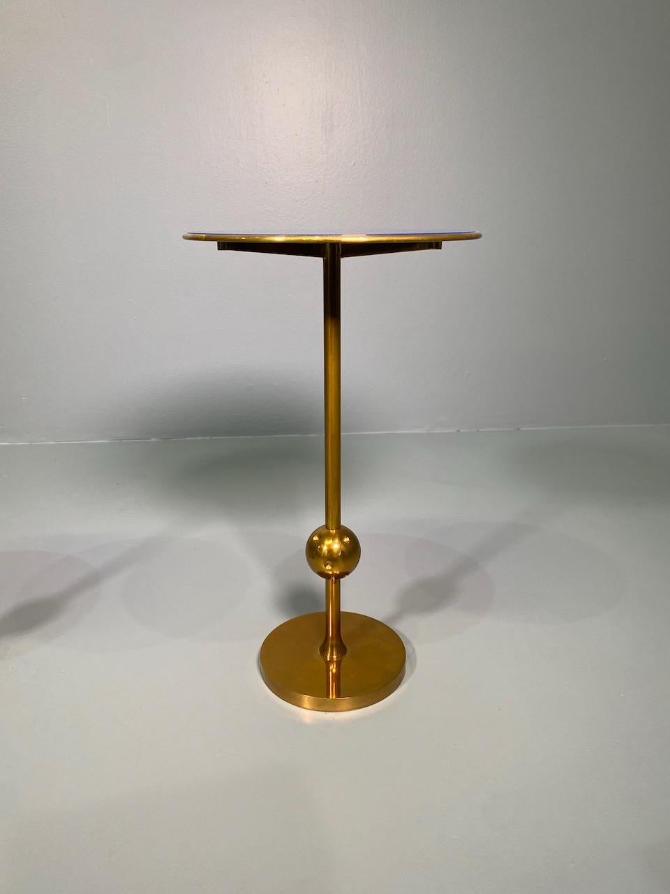 Rare Pair Italian Side Table T1 by Osvaldo Borsani in Brass and Glass, 1950s In Excellent Condition In Rovereta, Repubblica di San Marino