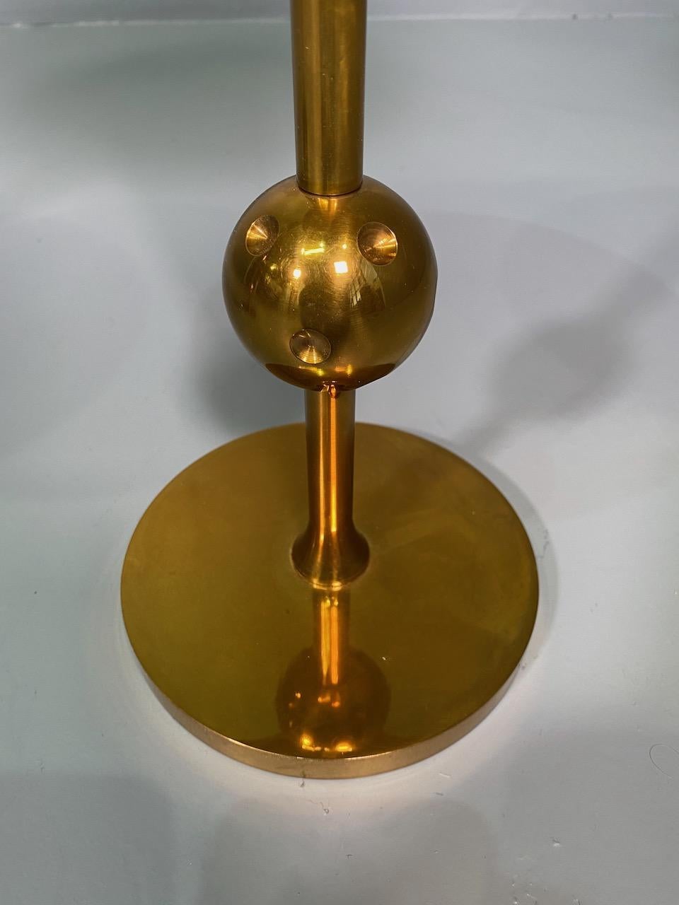 20th Century Rare Pair Italian Side Table T1 by Osvaldo Borsani in Brass and Glass, 1950s