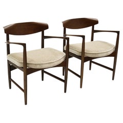 Rare Pair Kofod Larsen Arm Chairs in Excellent Condition.