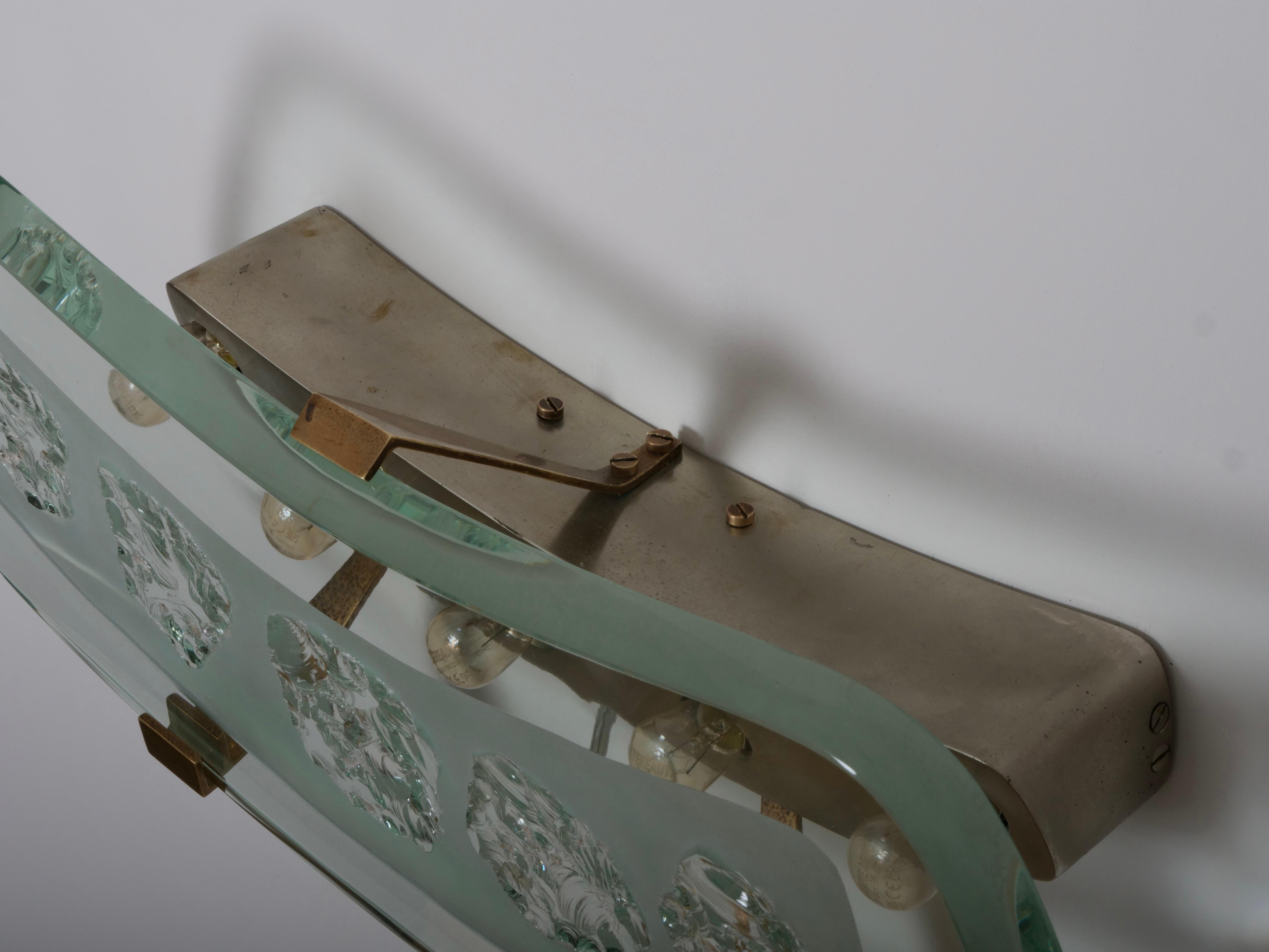 Rare pair Max Ingrand wall lights Model 1598. Italy c1956 For Sale 5