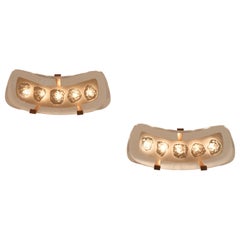 Rare pair Max Ingrand wall lights Model 1598. Italy c1956