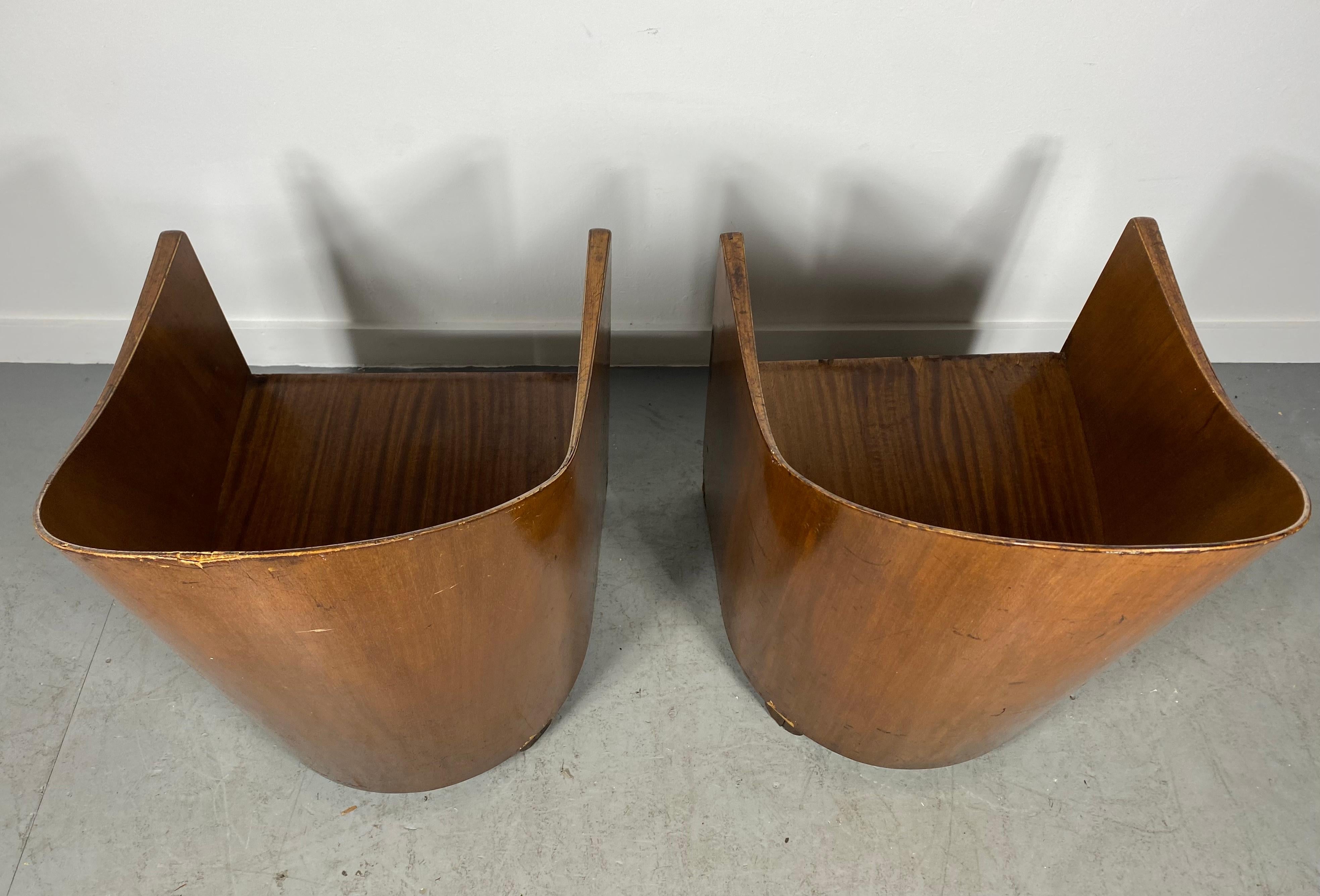 Seltenes Paar modernistischer Sessel von Walter von Nessen, Art déco, um 1929 im Angebot 3