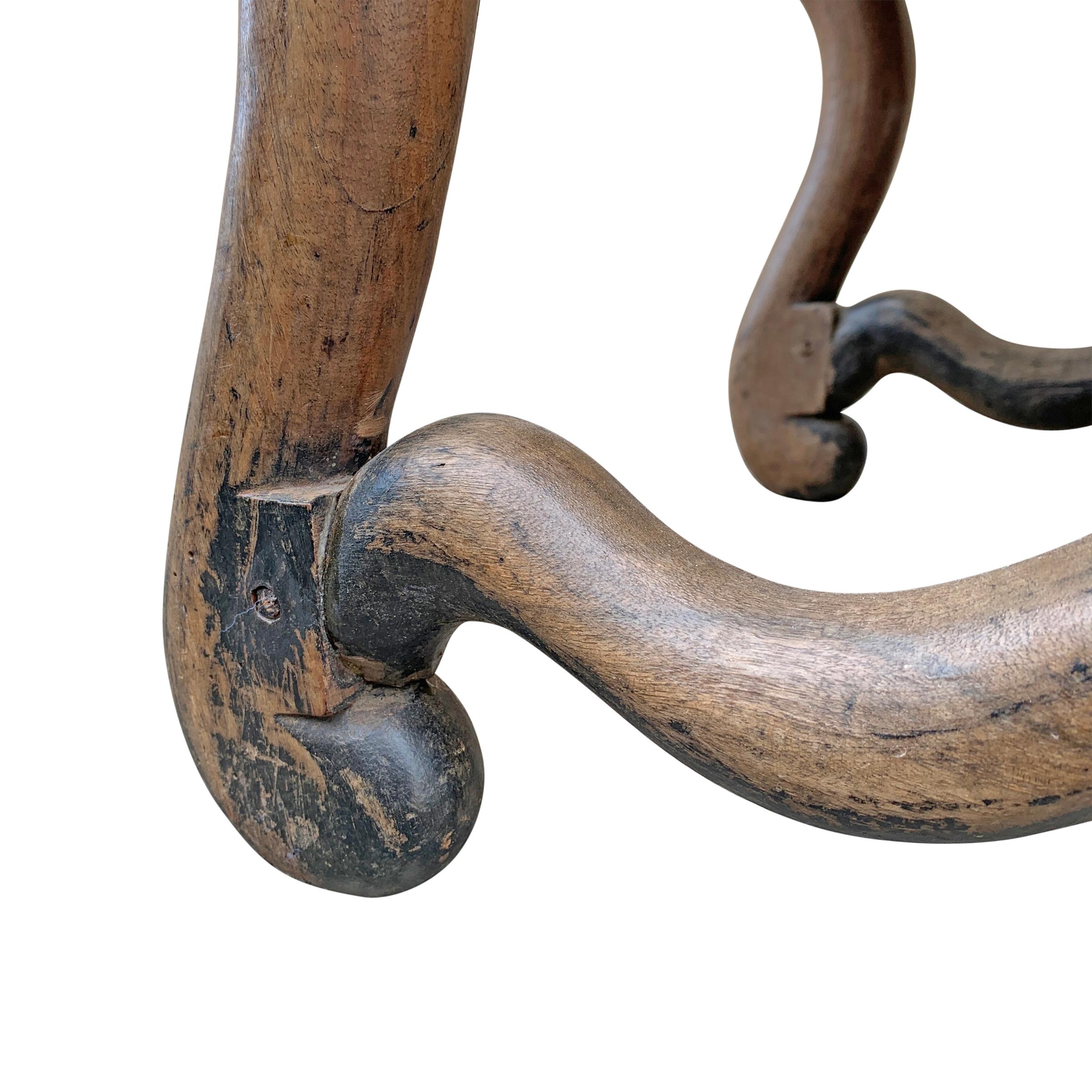 Rare Pair of 17th Century French Louis XIII Chairs from the Château de Théobon 14
