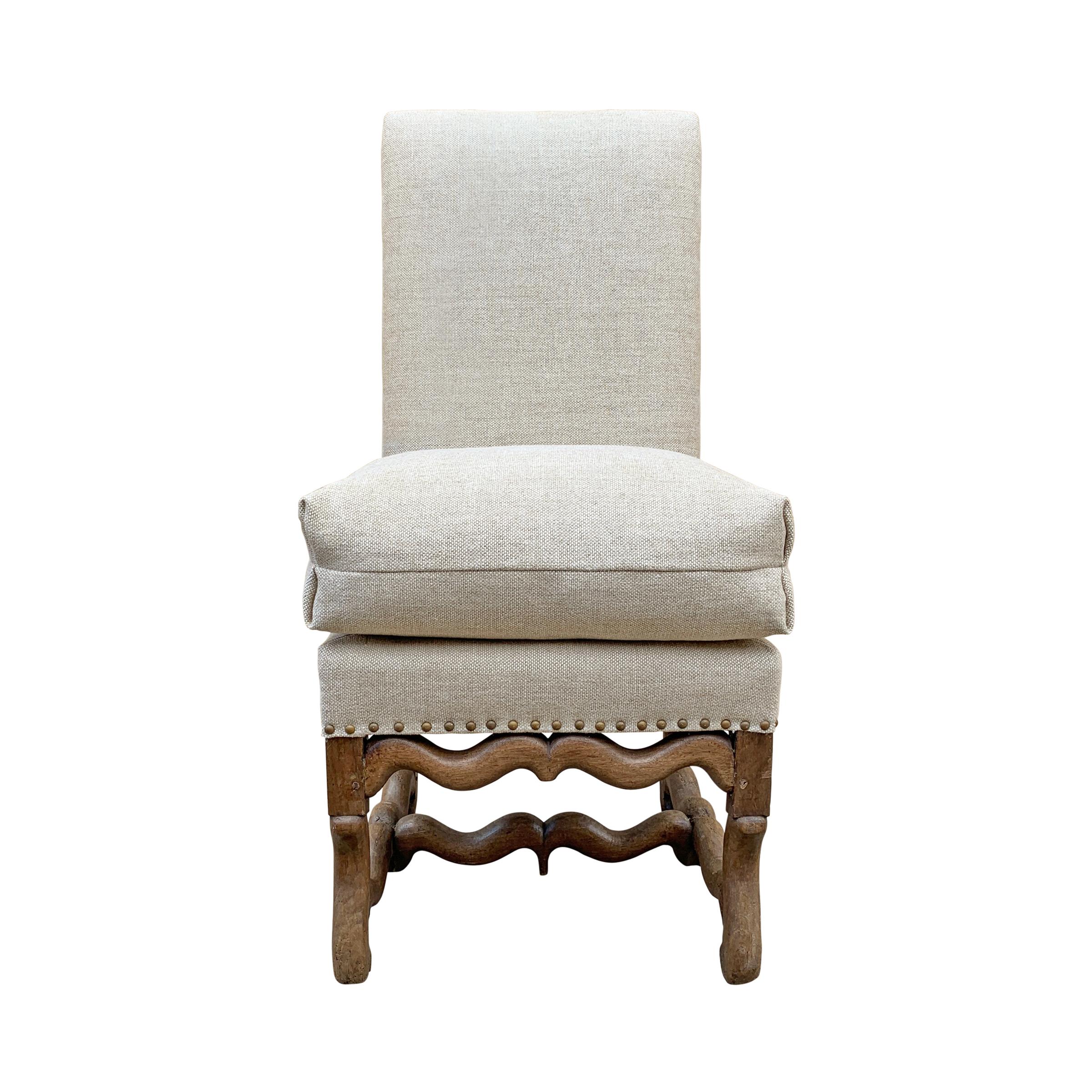 Linen Rare Pair of 17th Century French Louis XIII Chairs from the Château de Théobon