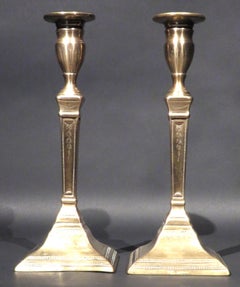 Very Rare Pair of 18th Century Candle-Gripping Bell Metal Candlesticks, Ca. 1775