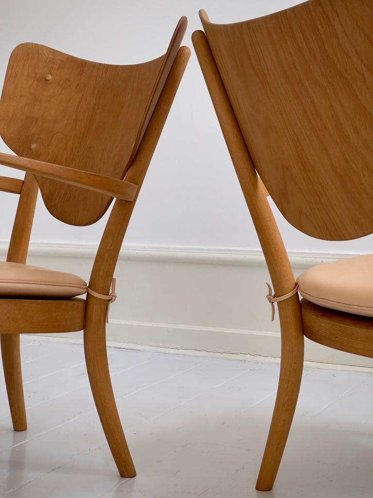 Raro par de sillones modernos daneses de los años 30 de Magnus Stephensen para Fritz Hansen en venta 6
