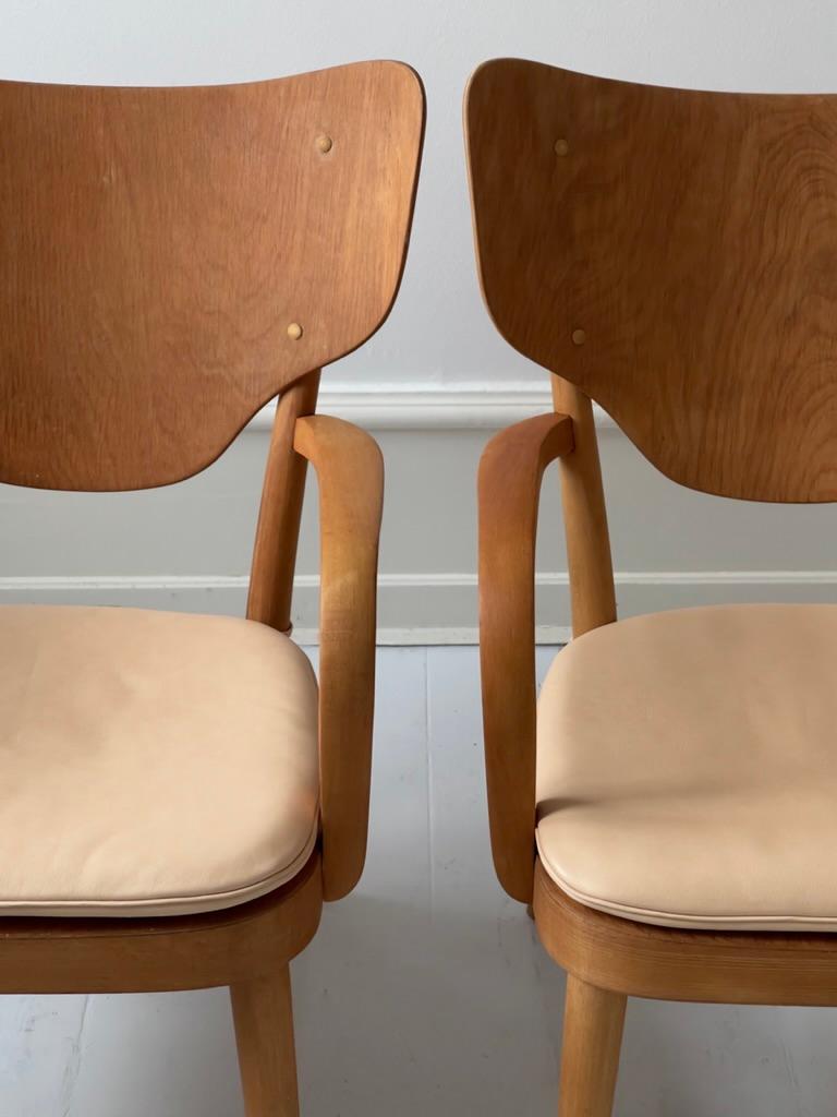 Raro par de sillones modernos daneses de los años 30 de Magnus Stephensen para Fritz Hansen en venta 11