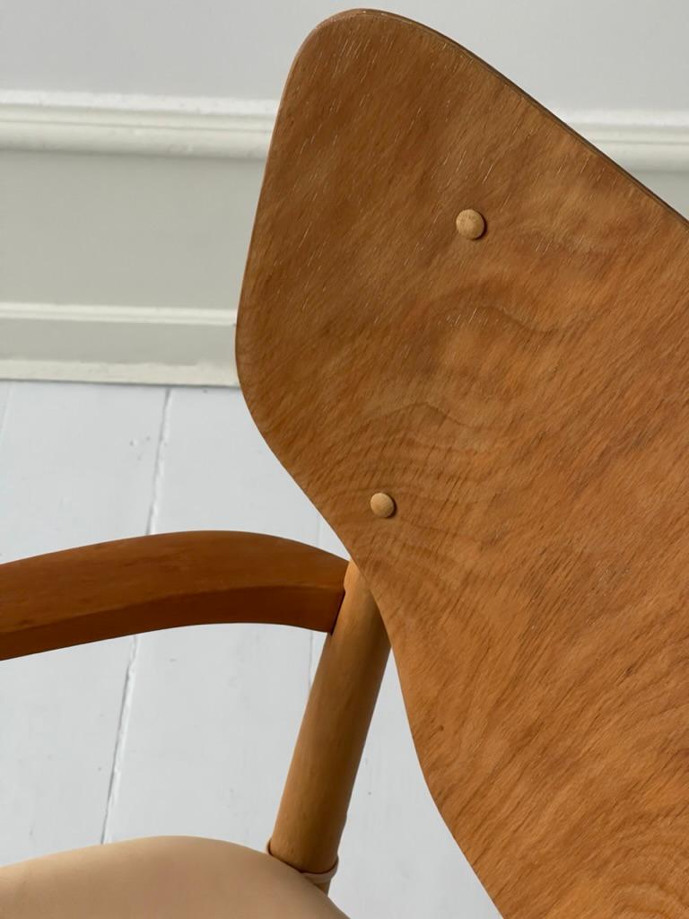 Raro par de sillones modernos daneses de los años 30 de Magnus Stephensen para Fritz Hansen Cuero en venta