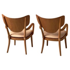 Raro par de sillones modernos daneses de los años 30 de Magnus Stephensen para Fritz Hansen
