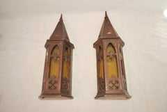 Rare Pair of 1930's Outdoor /Indoor Sconces