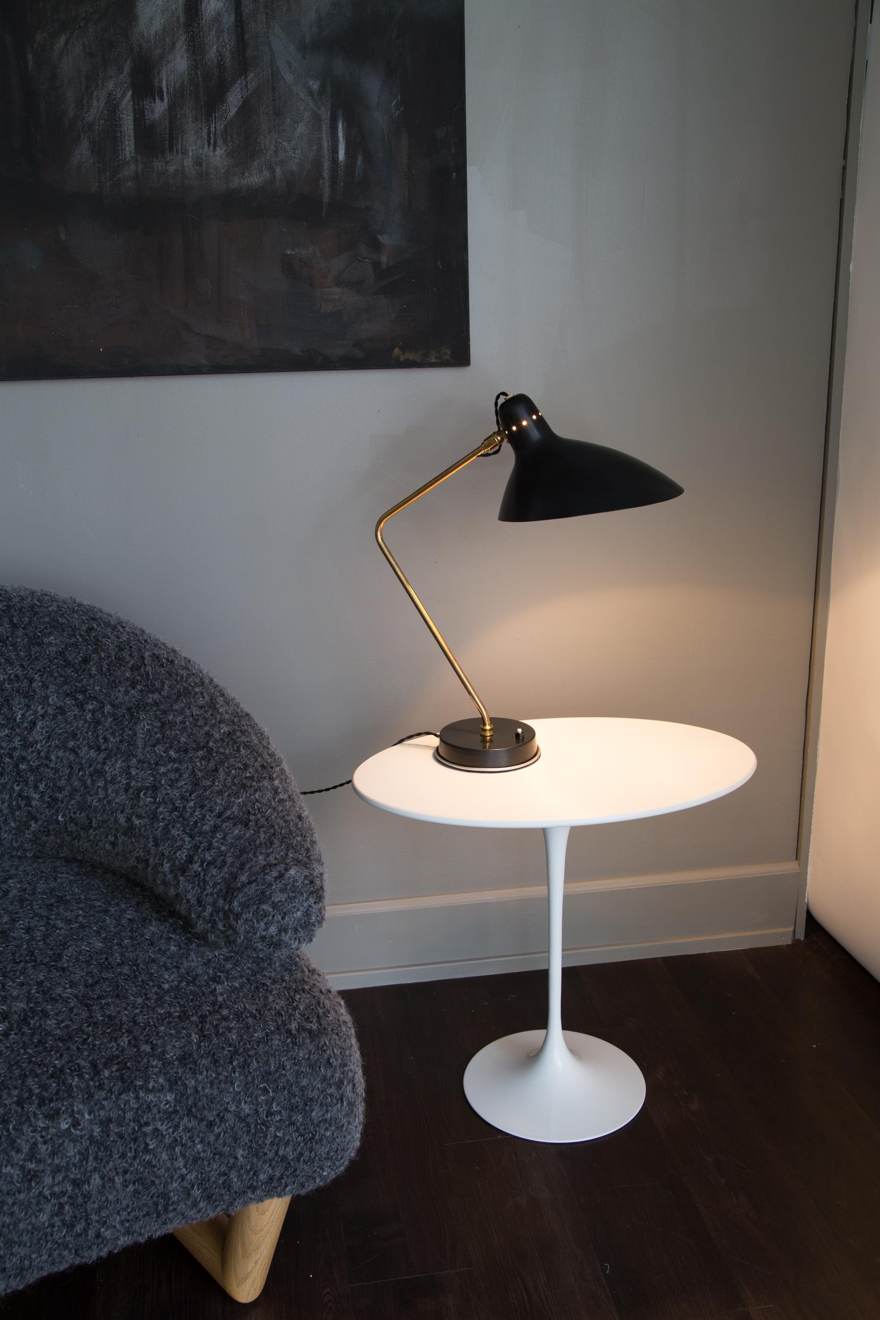Mid-Century Modern Rare Pair of 1950s Jean Boris Lacroix Table Lamps
