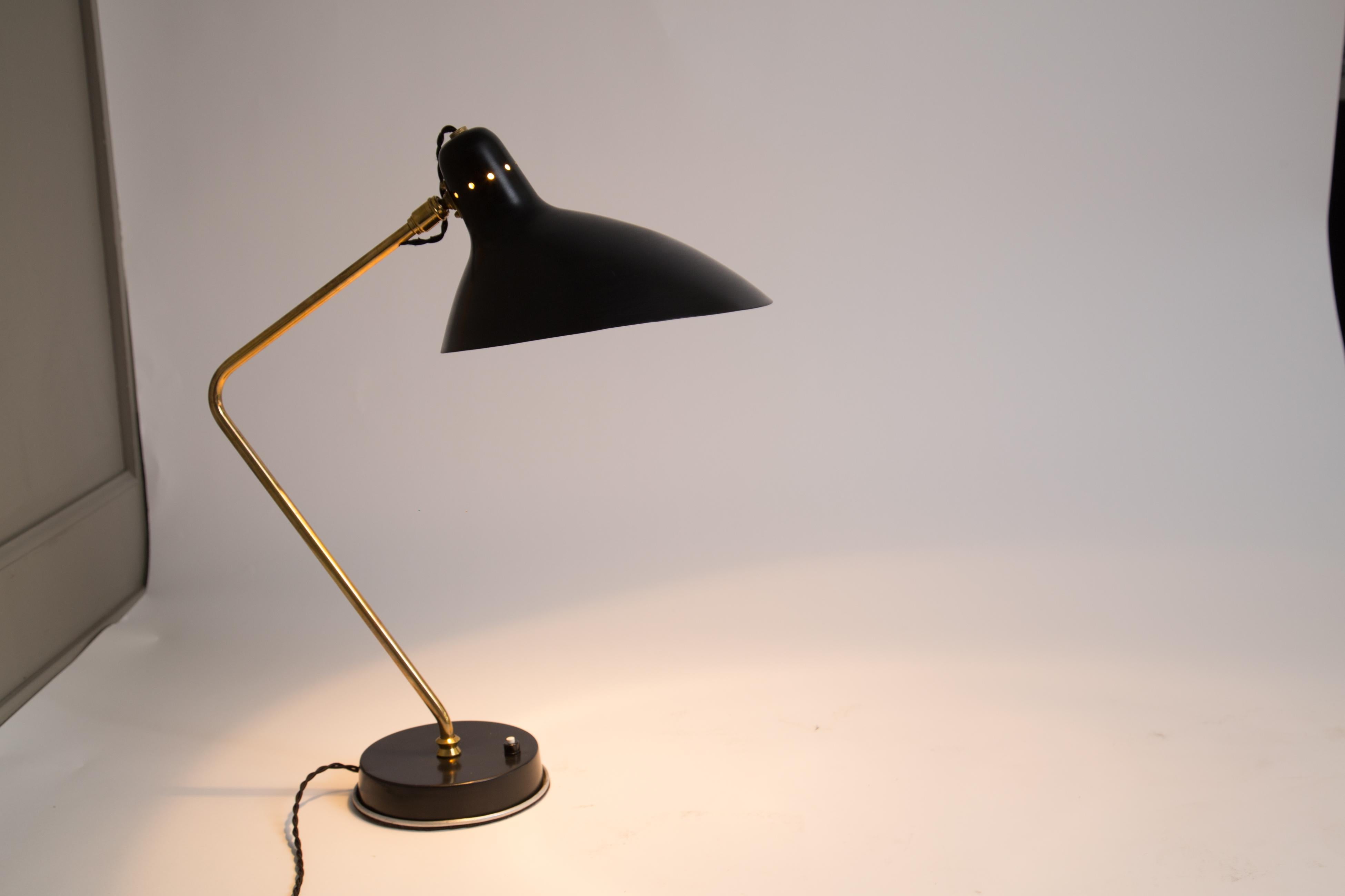 Mid-20th Century Rare Pair of 1950s Jean Boris Lacroix Table Lamps