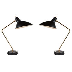 Rare Pair of 1950s Jean Boris Lacroix Table Lamps