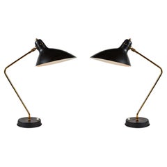 Rare Pair of 1950s Jean Boris Lacroix Table Lamps