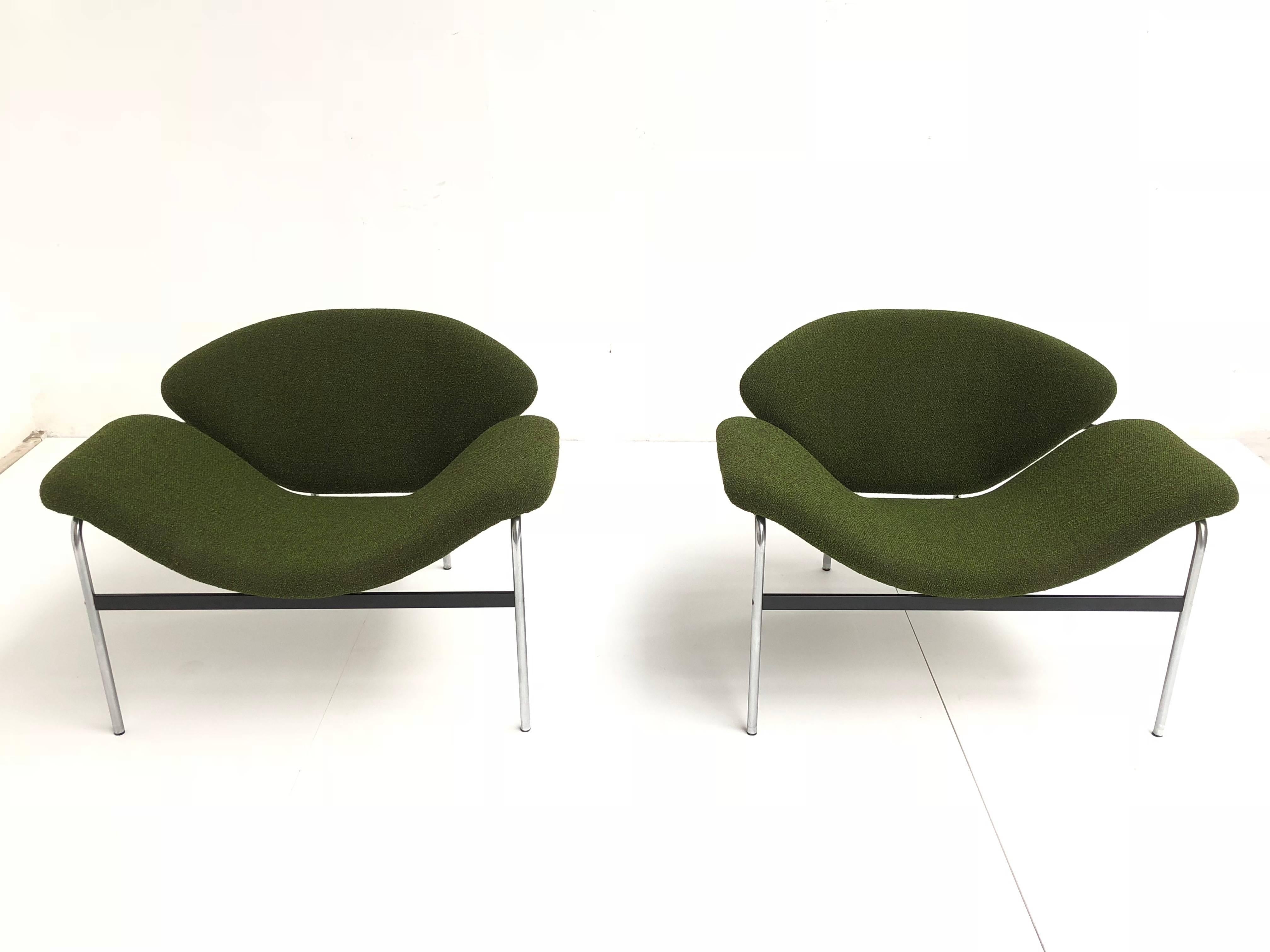 Rare Pair of 1960s Dutch 'Groovy' Lounge Chairs Attributed to Gelderland 3