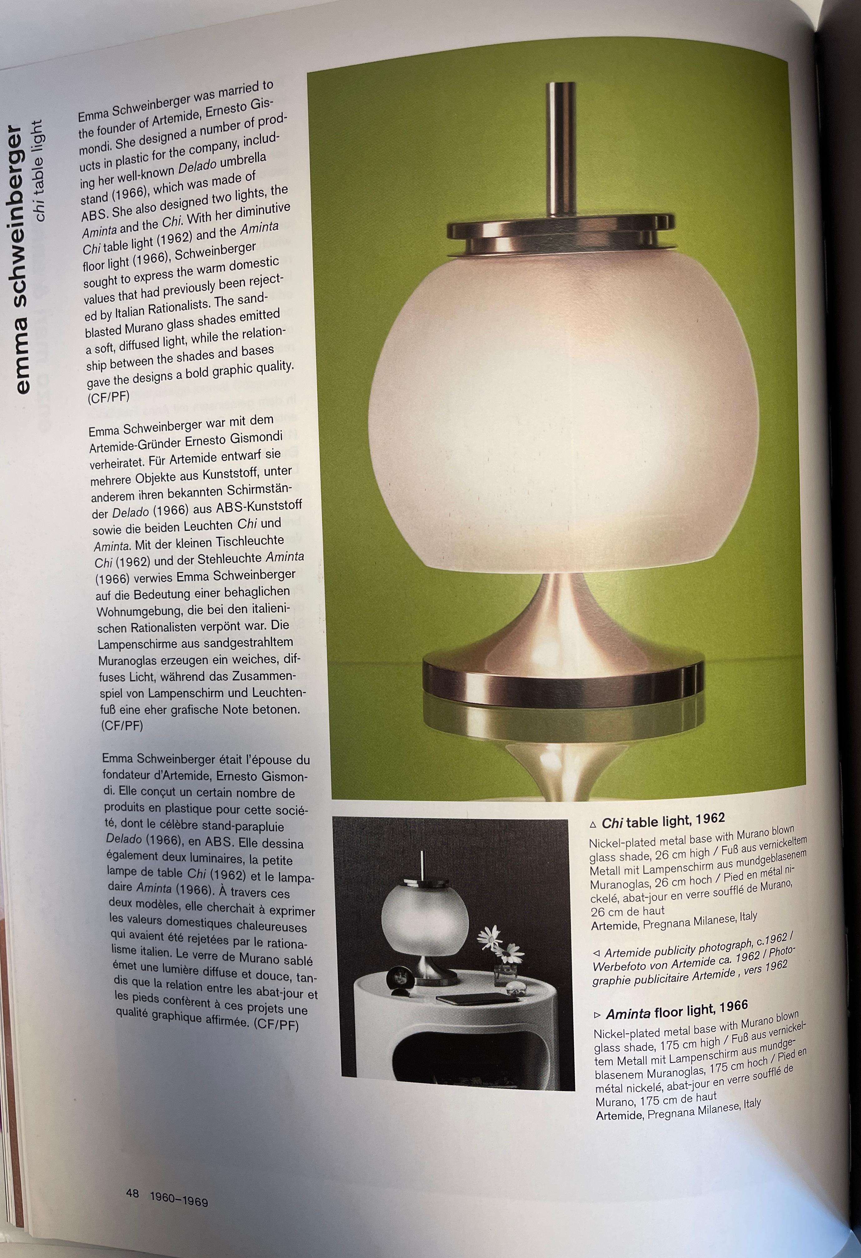 Seltenes Paar Emma Gismondi 'Chi' Tischlampen für Artemide aus den 1960er Jahren im Angebot 7