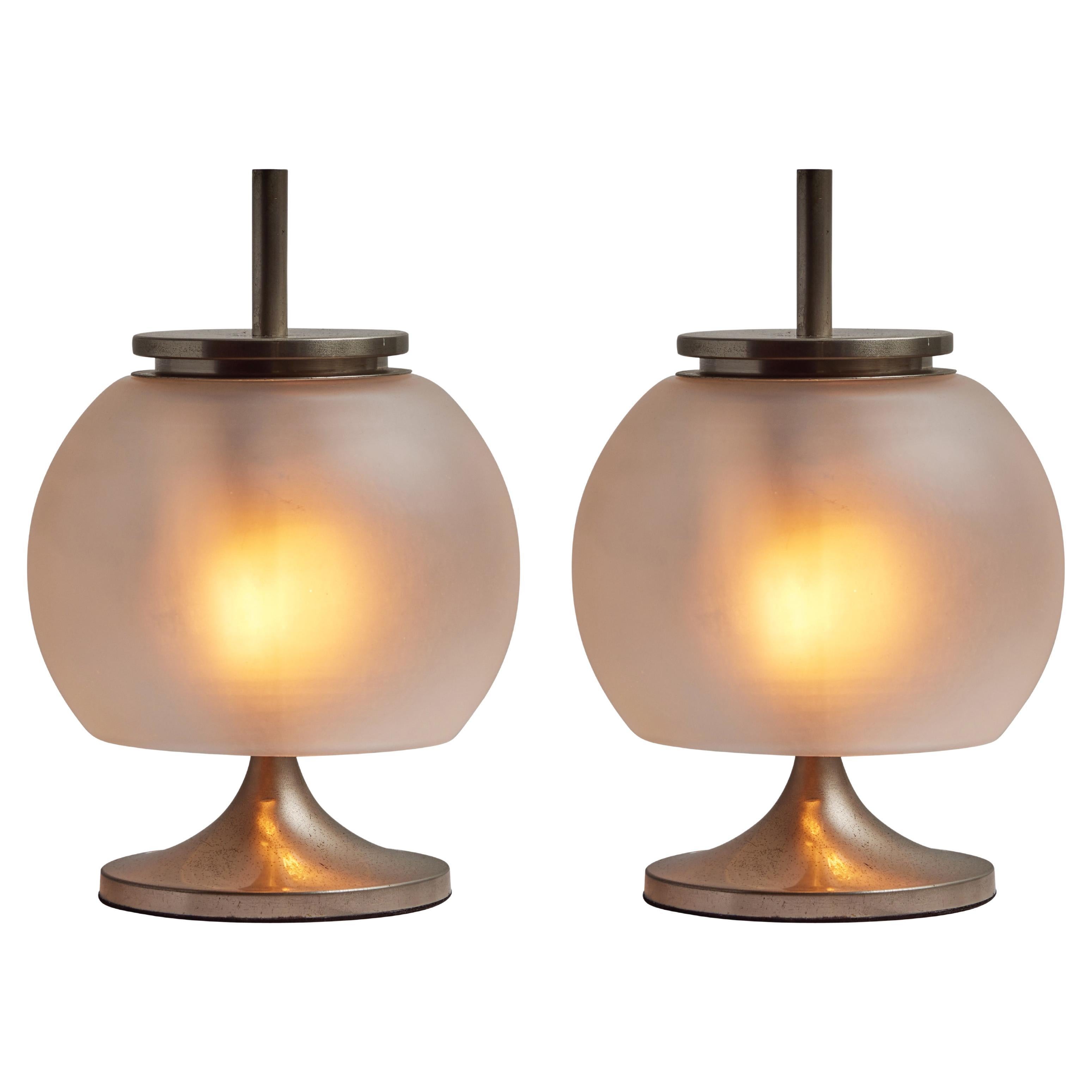 Rare Pair of 1960s Emma Gismondi 'Chi' Table Lamps for Artemide For Sale