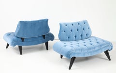 Rare paire de chaises surdimensionnées Grosfeld House des années 1960