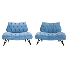 Rare paire de chaises surdimensionnées Grosfeld House des années 1960